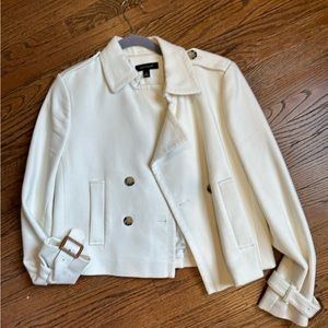 Ann Taylor cream crop jacket.